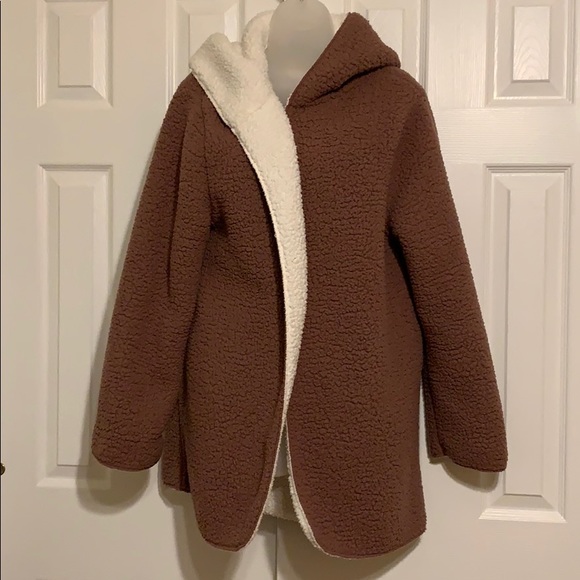 PINK Victoria's Secret Sweaters - Pink VS Sherpa reversible jacket XS/S PINK Victoria's Secret Sweaters - Pink VS Sherpa reversible jacket XS/S